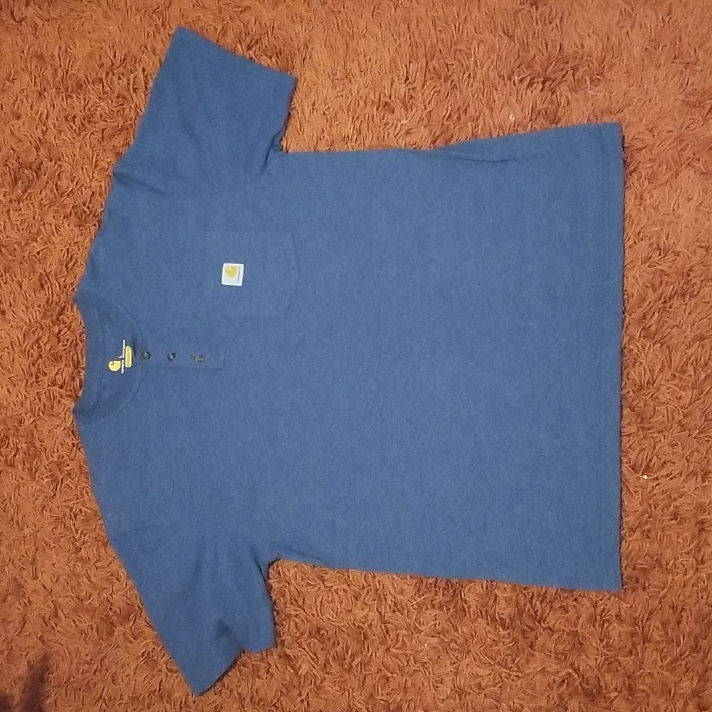 Carhartt Men's Blue Original Fit Henley Shirt Size Large